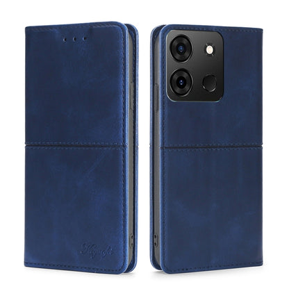 For Infinix Smart 7 Cow Texture Magnetic Horizontal Flip Leather Phone Case(Blue) - Infinix Cases by PMC Jewellery | Online Shopping South Africa | PMC Jewellery