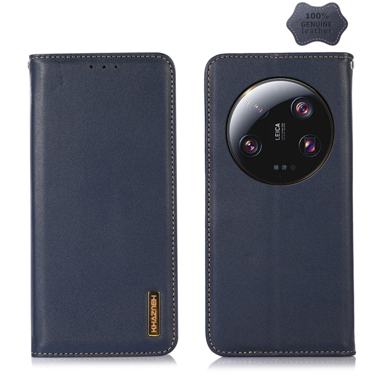 For Xiaomi 13 Ultra KHAZNEH Nappa Top Layer Cowhide Leather Phone Case(Blue) - 13 Ultra Cases by PMC Jewellery | Online Shopping South Africa | PMC Jewellery