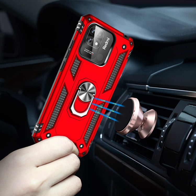 For Xiaomi Redmi 12C / 11A Shockproof TPU + PC Phone Case with Holder(Red) - Mi 11 Ultra Cases by PMC Jewellery | Online Shopping South Africa | PMC Jewellery