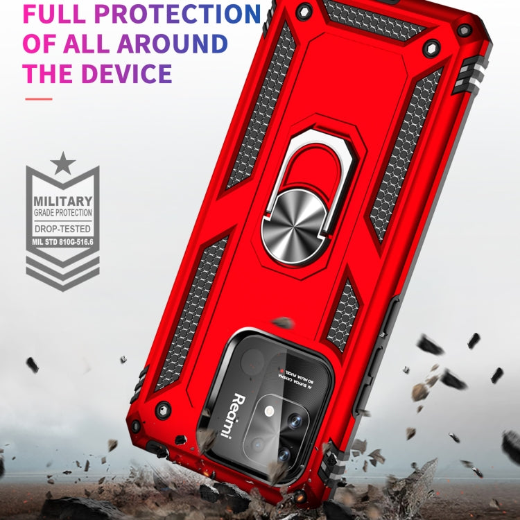 For Xiaomi Redmi 12C / 11A Shockproof TPU + PC Phone Case with Holder(Red) - Mi 11 Ultra Cases by PMC Jewellery | Online Shopping South Africa | PMC Jewellery