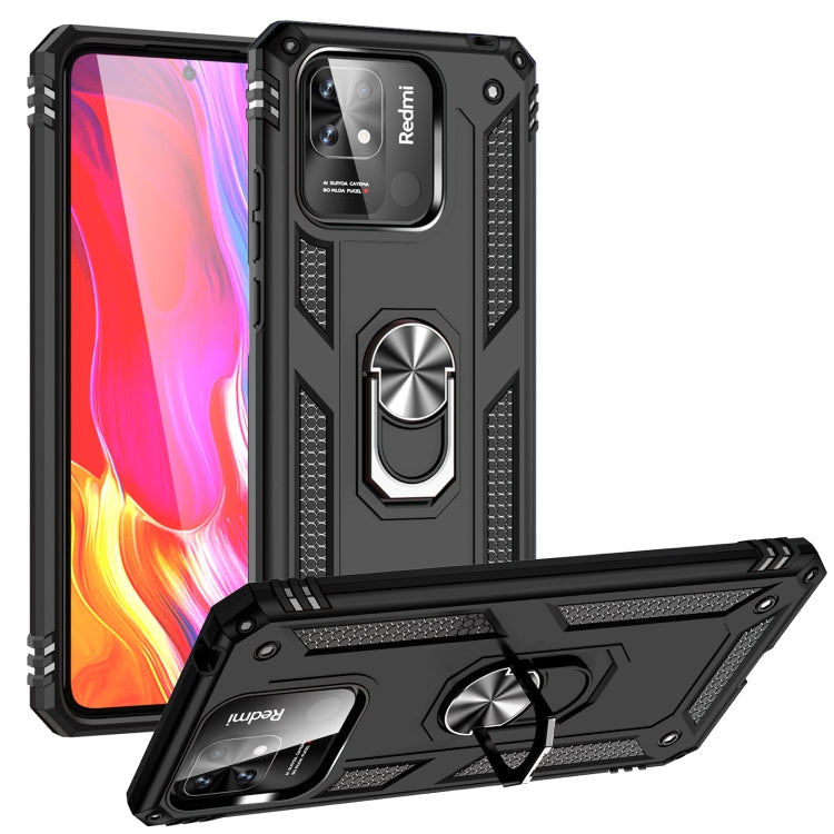 For Xiaomi Redmi 12C / 11A Shockproof TPU + PC Phone Case with Holder(Black) - Mi 11 Ultra Cases by PMC Jewellery | Online Shopping South Africa | PMC Jewellery