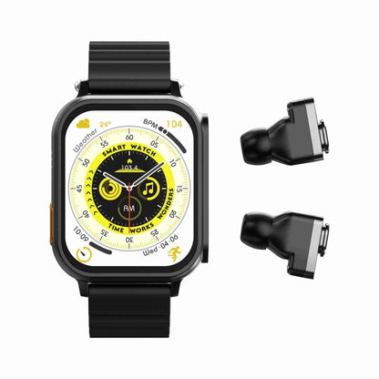 N22 2 in 1 1.96 inch HD Display Sport Bluetooth Call Earphone Smart Watch(Black) - Smart Wear by PMC Jewellery | Online Shopping South Africa | PMC Jewellery