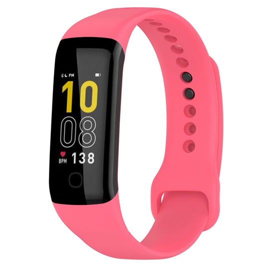 For Mambo Band 5 / 5S Solid Color Silicone Replacement Watch Band(Rose Red) - Smart Wear by PMC Jewellery | Online Shopping South Africa | PMC Jewellery