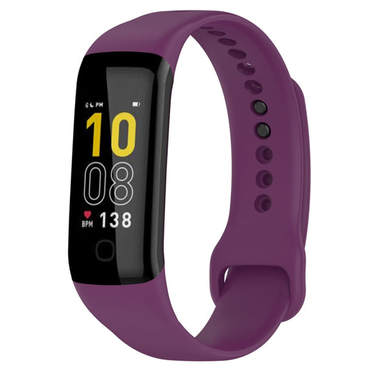 For Mambo Band 5 / 5S Solid Color Silicone Replacement Watch Band(Purple) - Smart Wear by PMC Jewellery | Online Shopping South Africa | PMC Jewellery