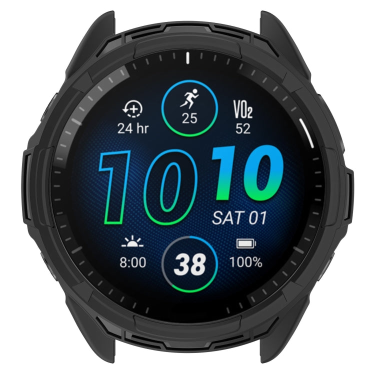 For Garmin Forerunner 965 Armor Hollow Watch Protective Case(Black) - Watch Cases by PMC TechLife | Online Shopping South Africa | PMC TechLife