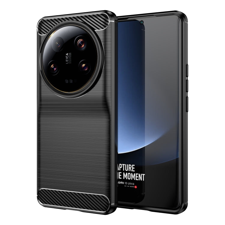 For Xiaomi 13 Ultra Carbon Fiber Brushed Texture TPU Case(Black) - 13 Ultra Cases by PMC Jewellery | Online Shopping South Africa | PMC Jewellery