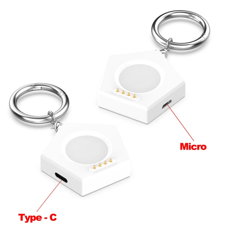 For OPPO Watch 3 / Watch 3 Pro Portable Universal Smart Watch Charger, Port:Micro-USB(White) -  by PMC Jewellery | Online Shopping South Africa | PMC Jewellery