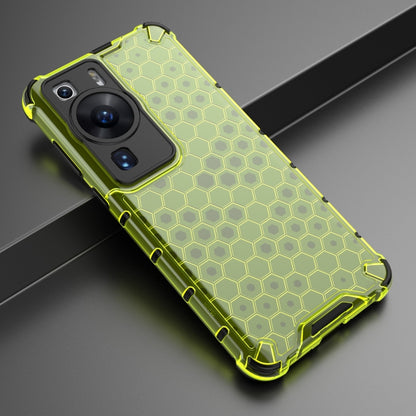 For Huawei P60 / P60 Pro Honeycomb Phone Case(Green) - Huawei Cases by PMC Jewellery | Online Shopping South Africa | PMC Jewellery