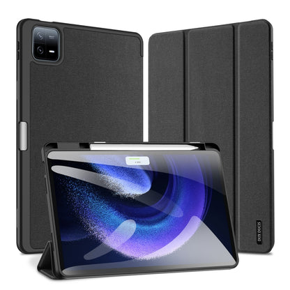 For Xiaomi Pad 6 Pro / Pad 6 DUX DUCIS Domo Series Magnetic Flip Leather Tablet Case(Black) -  by DUX DUCIS | Online Shopping South Africa | PMC Jewellery