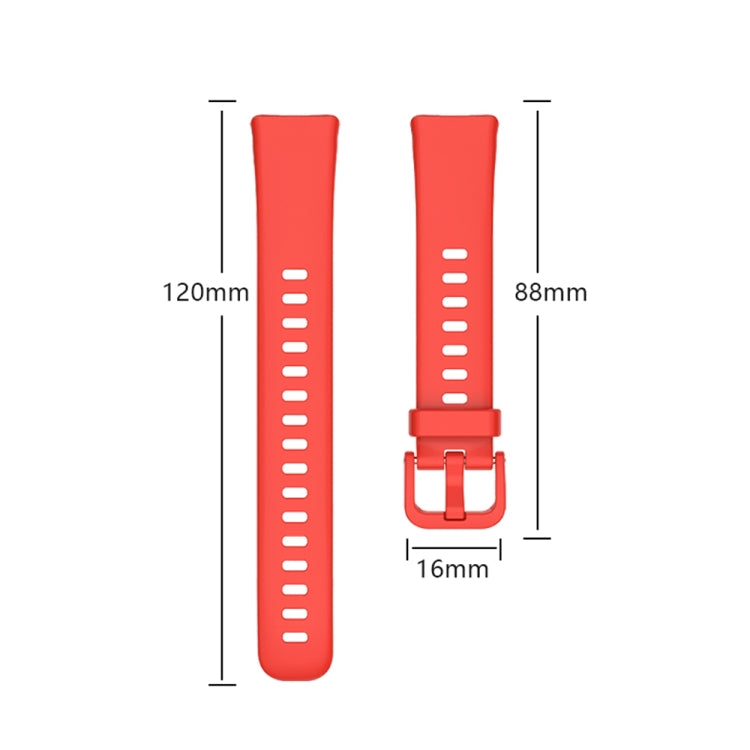 For Huawei Band 8 16mm Solid Color Silicone Replacement Watch Band(Orange) -  by PMC Jewellery | Online Shopping South Africa | PMC Jewellery