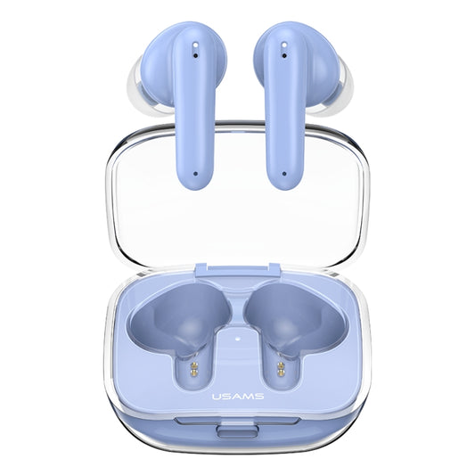 USAMS BE16 Ice Tray Series Transparent TWS In-Ear Wireless Bluetooth Earphone(Blue) - TWS Earphone by USAMS | Online Shopping South Africa | PMC Jewellery