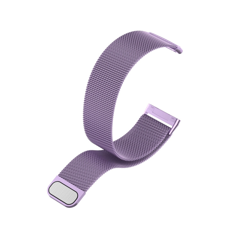 For Fitbit Versa 4 Milanese Magnetic Metal Weave Watchband, Small Size(Light Purple) -  by PMC Jewellery | Online Shopping South Africa | PMC Jewellery