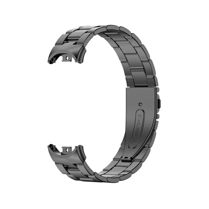 For Xiaomi Mi Band 8 Milanese Three-bead Metal Watch Band(Black) -  by PMC Jewellery | Online Shopping South Africa | PMC Jewellery