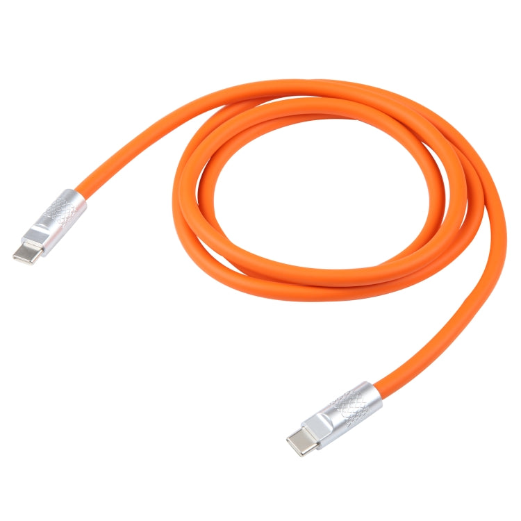 Mech Series 120W USB-C / Type-C to USB-C / Type-C Metal Plug Silicone Fast Charging Data Cable, Length: 1.2m(Orange) - USB-C & Type-C Cable by PMC Jewellery | Online Shopping South Africa | PMC Jewellery