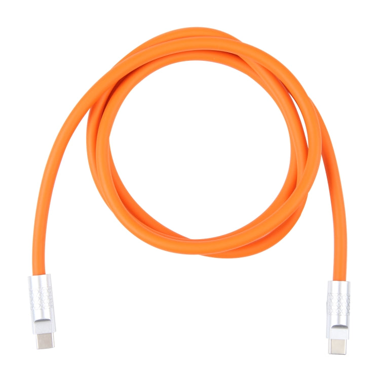 Mech Series 120W USB-C / Type-C to USB-C / Type-C Metal Plug Silicone Fast Charging Data Cable, Length: 1.2m(Orange) - USB-C & Type-C Cable by PMC Jewellery | Online Shopping South Africa | PMC Jewellery