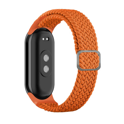 For Xiaomi Mi Band 8 Adjustable Nylon Braided Elasticity Watch Band(Orange) -  by PMC Jewellery | Online Shopping South Africa | PMC Jewellery