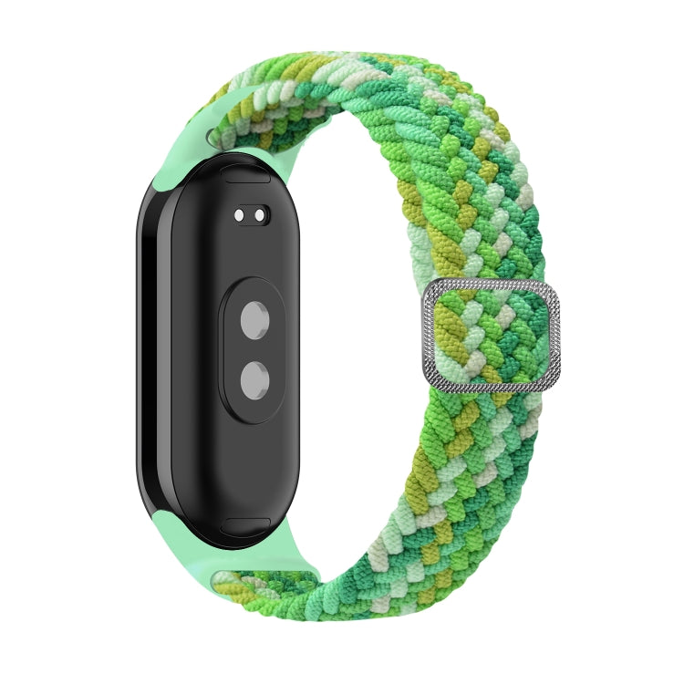 For Xiaomi Mi Band 8 Adjustable Nylon Braided Elasticity Watch Band(Colorful Green) -  by PMC Jewellery | Online Shopping South Africa | PMC Jewellery