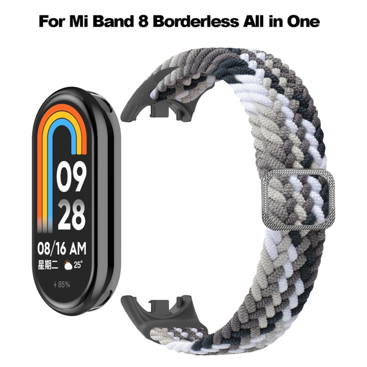 For Xiaomi Mi Band 8 Adjustable Nylon Braided Elasticity Watch Band(Colorful Black) -  by PMC Jewellery | Online Shopping South Africa | PMC Jewellery