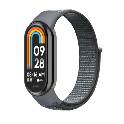 For Xiaomi Mi Band 8 Loop Nylon Replacement Watch Band(Grey) -  by PMC Jewellery | Online Shopping South Africa | PMC Jewellery