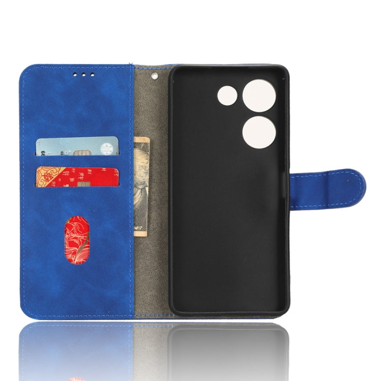 For TECNO Camon 20 Pro Skin Feel Magnetic Flip Leather Phone Case(Blue) - Tecno Cases by PMC Jewellery | Online Shopping South Africa | PMC Jewellery