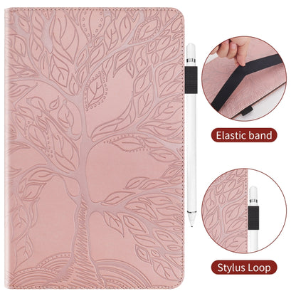 For Xiaomi Pad 6 / Pad 6 Pro Life Tree Series Horizontal Flip Leather Tablet Case(Rose Gold) -  by PMC Jewellery | Online Shopping South Africa | PMC Jewellery