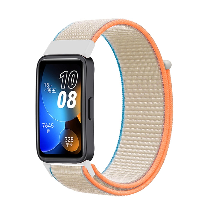 For Huawei Band 8 16mm Woven Nylon Loop Watch Band(Milky White) - Watch Bands by PMC TechLife | Online Shopping South Africa | PMC TechLife