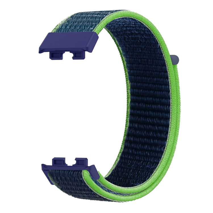 For Huawei Band 8 16mm Woven Nylon Loop Watch Band(Lime Green) - Watch Bands by PMC Jewellery | Online Shopping South Africa | PMC Jewellery