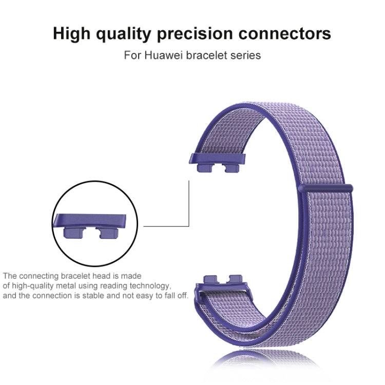 For Huawei Band 8 16mm Woven Nylon Loop Watch Band(Blue Sea) - Watch Bands by PMC TechLife | Online Shopping South Africa | PMC TechLife