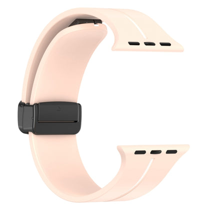 Two Color Folding Buckle Silicone Watch Band For Apple Watch 6 40mm(Pink+White) -  by PMC Jewellery | Online Shopping South Africa | PMC Jewellery