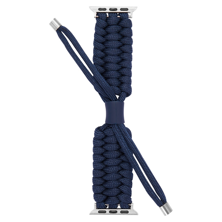 Stretch Plain Silicone Bean Watch Band For Apple Watch 8 45mm(Navy Blue) - Watch Bands by PMC Jewellery | Online Shopping South Africa | PMC Jewellery