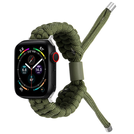 Stretch Plain Silicone Bean Watch Band For Apple Watch 7 41mm(Army Green) - Watch Bands by PMC Jewellery | Online Shopping South Africa | PMC Jewellery