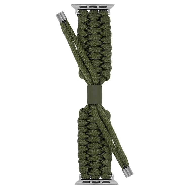 Stretch Plain Silicone Bean Watch Band For Apple Watch 7 41mm(Army Green) - Watch Bands by PMC Jewellery | Online Shopping South Africa | PMC Jewellery