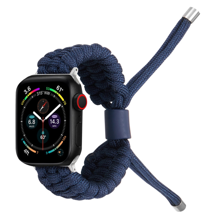 Stretch Plain Silicone Bean Watch Band For Apple Watch 6 44mm(Navy Blue) -  by PMC Jewellery | Online Shopping South Africa | PMC Jewellery