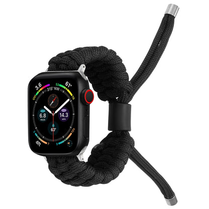 Stretch Plain Silicone Bean Watch Band For Apple Watch 3 38mm(Black) -  by PMC Jewellery | Online Shopping South Africa | PMC Jewellery