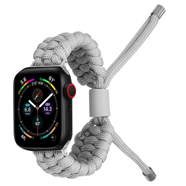 Stretch Plain Silicone Bean Watch Band For Apple Watch 38mm(Grey White) -  by PMC TechLife | Online Shopping South Africa | PMC TechLife