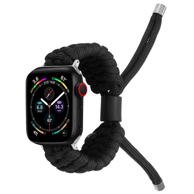 Stretch Plain Silicone Bean Watch Band For Apple Watch 42mm(Black) -  by PMC Jewellery | Online Shopping South Africa | PMC Jewellery