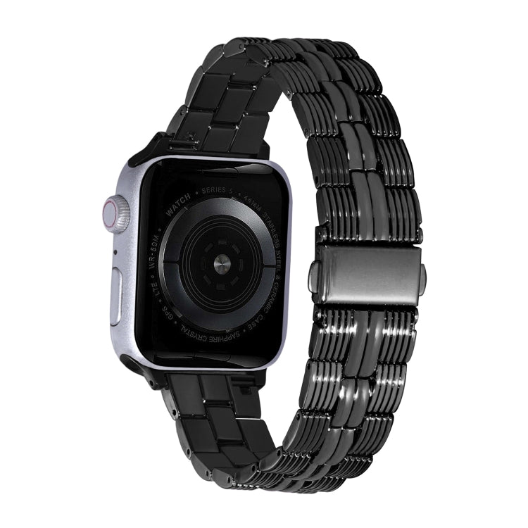 3-Beads Stripe Metal Watch Band For Apple Watch SE 40mm(Black) -  by PMC TechLife | Online Shopping South Africa | PMC TechLife