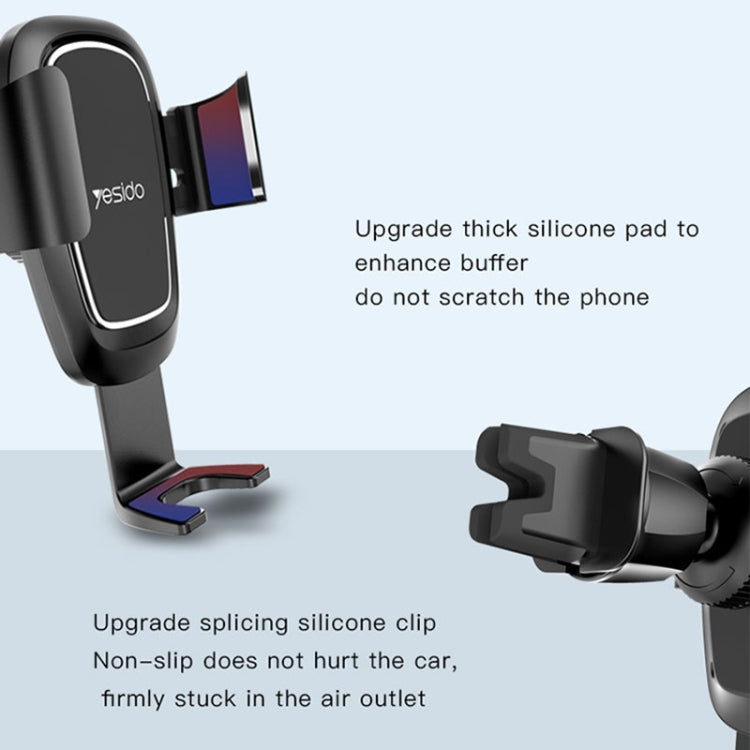 Yesido C71 Car Air Vent Rotatable Phone Holder(Black) - Universal Car Holders by Yesido | Online Shopping South Africa | PMC TechLife | Buy Now Pay Later Mobicred