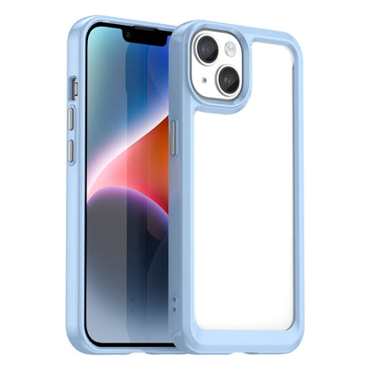 For iPhone 15 Plus Colorful Series Acrylic + TPU Phone Case(Blue) - iPhone 15 Plus Cases by PMC Jewellery | Online Shopping South Africa | PMC Jewellery