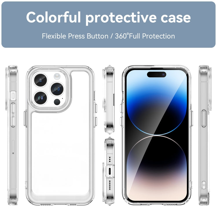 For iPhone 15 Pro Max Colorful Series Acrylic + TPU Phone Case(Transparent) - iPhone 15 Pro Max Cases by PMC Jewellery | Online Shopping South Africa | PMC Jewellery