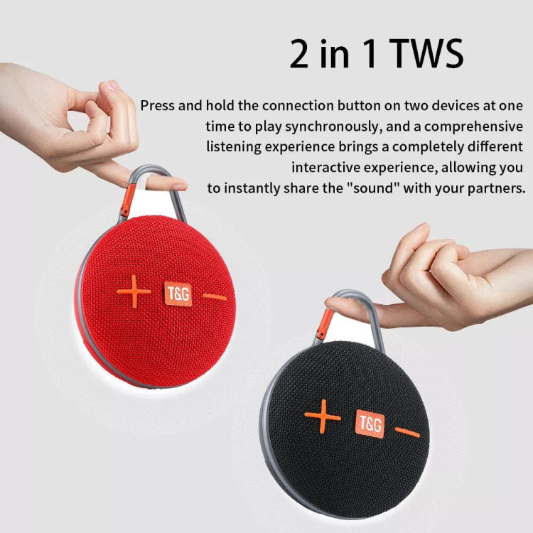 T&G TG648 TWS Outdoor Mini Portable Wireless Bluetooth Speaker with LED Light(Dark Green) - Mini Speaker by T&G | Online Shopping South Africa | PMC Jewellery