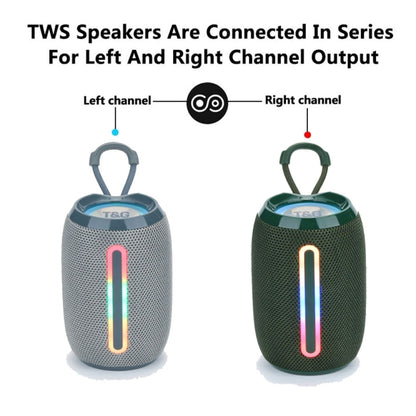 T&G TG653 TWS LED Mini Portable Wireless Stereo Sound Outdoor Speaker(Dark Green) - Mini Speaker by T&G | Online Shopping South Africa | PMC Jewellery