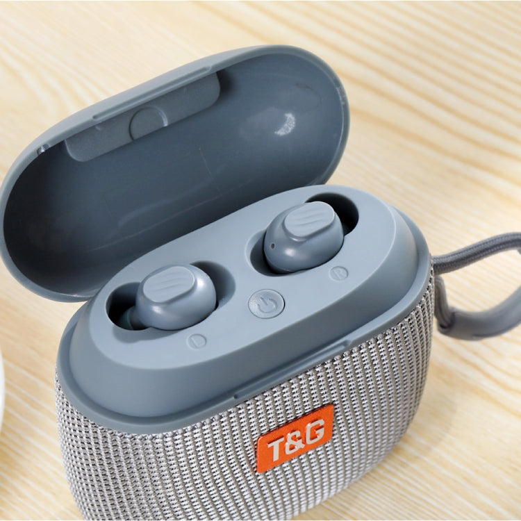 T&G TG809 2 in 1 Portable Outdoor Wireless Speaker & Mini TWS Bluetooth Earbuds(Gery) - Mini Speaker by T&G | Online Shopping South Africa | PMC Jewellery