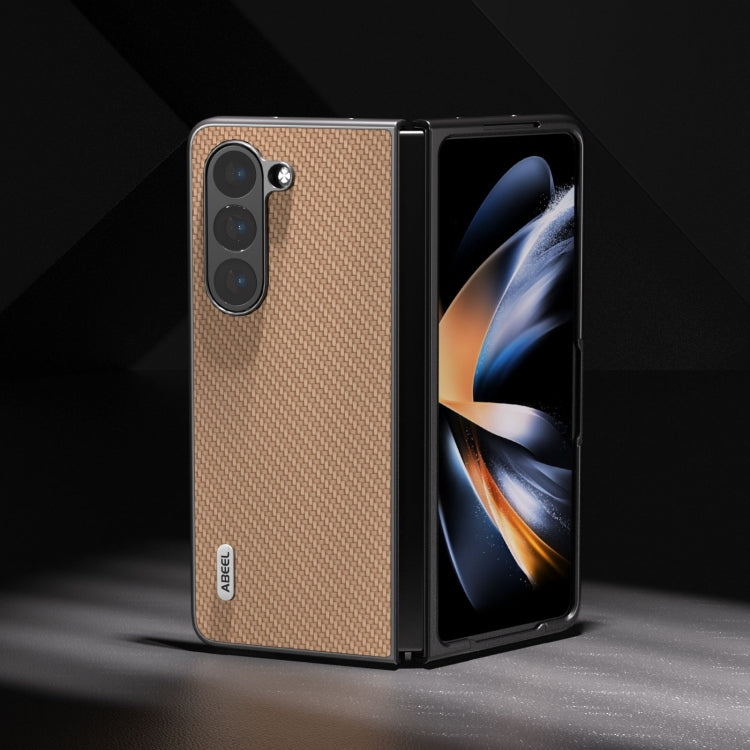 For Samsung Galaxy Z Fold5 ABEEL Carbon Fiber Texture Protective Phone Case(Gold) - free shipping - PMC TechLife - Order now!