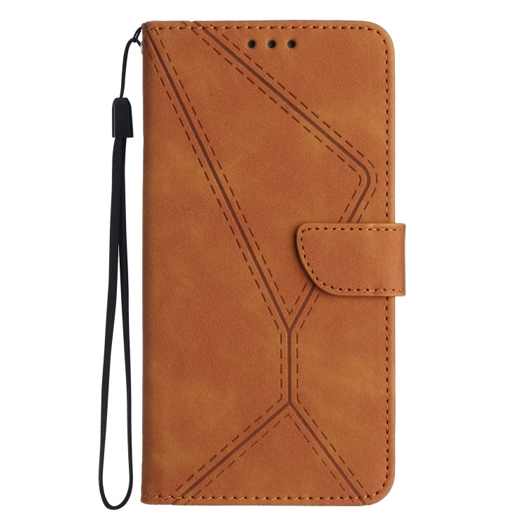 For iPhone 11 Stitching Embossed Leather Phone Case(Brown) - iPhone 11 Cases by PMC Jewellery | Online Shopping South Africa | PMC Jewellery