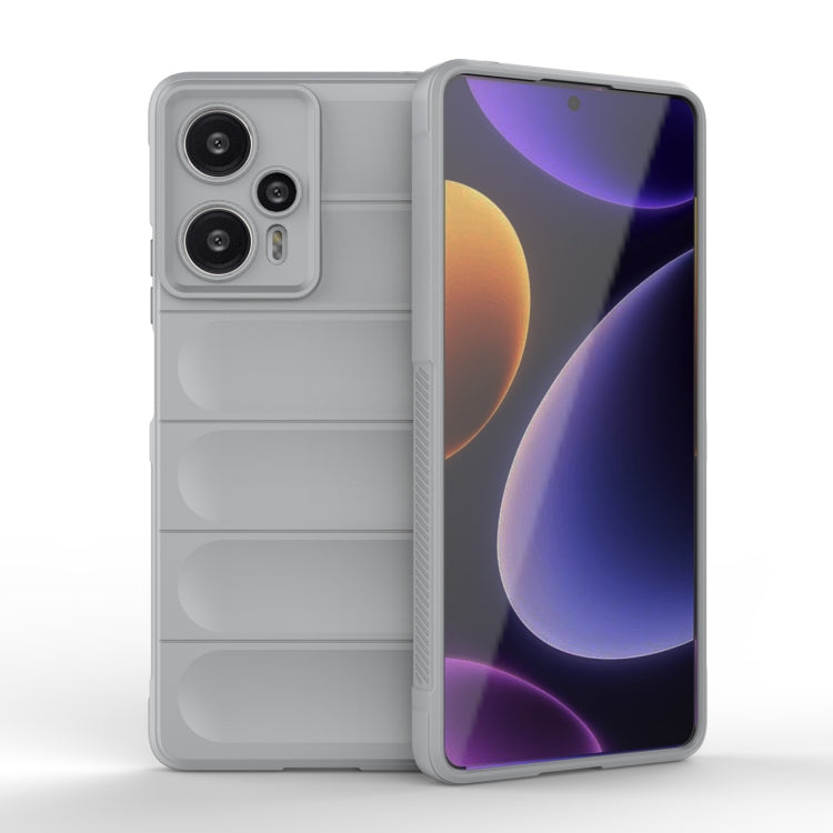 For Xiaomi Redmi Note 12 Turbo Magic Shield TPU + Flannel Phone Case(Grey) - Xiaomi Cases by PMC Jewellery | Online Shopping South Africa | PMC Jewellery