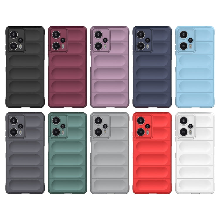 For Xiaomi Redmi Note 12 Turbo Magic Shield TPU + Flannel Phone Case(Grey) - Xiaomi Cases by PMC Jewellery | Online Shopping South Africa | PMC Jewellery