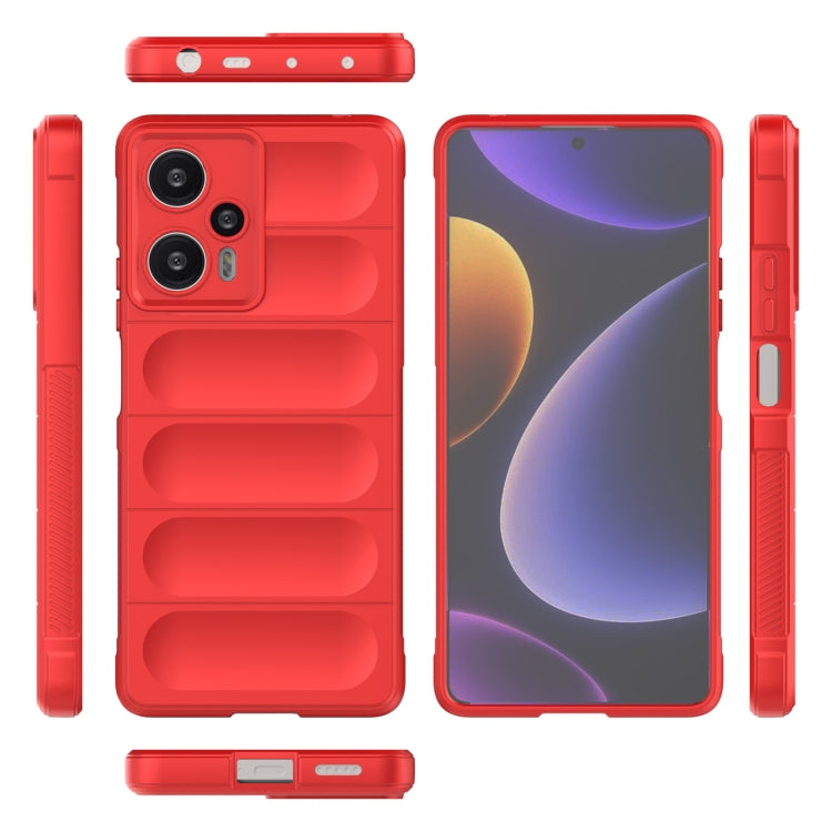 For Xiaomi Redmi Note 12 Turbo Magic Shield TPU + Flannel Phone Case(Grey) - free shipping - PMC TechLife - Order now!