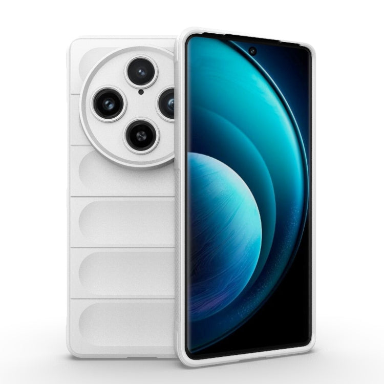 For vivo X100 Pro 5G Magic Shield TPU + Flannel Phone Case(White) - free shipping - PMC TechLife - Order now!