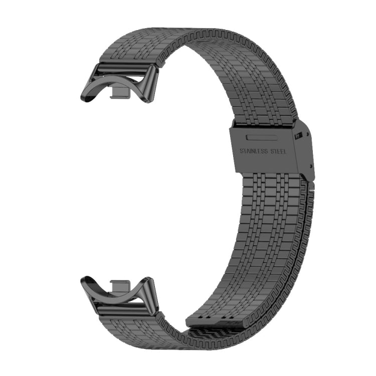 For Xiaomi Mi Band 8 / 9 / 9 NFC Mijobs Stainless Steel Metal Watch Band(Black) - Watch Bands by MIJOBS | Online Shopping South Africa | PMC Jewellery | Buy Now Pay Later Mobicred